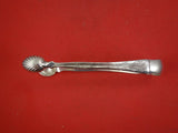 Lap Over Edge Acid Etched by Tiffany Sterling Silver Ice Tong w/ leaves 6"