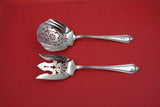 Plymouth by Gorham Sterling Silver Salad Serving Set AS pierced 9"