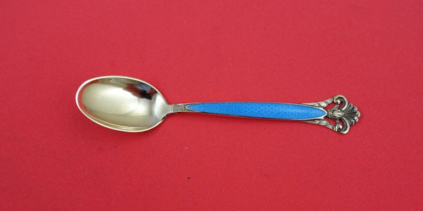 Cloister by Th. Marthinsen Sterling Demitasse Spoon enameled blue 3 7/8"