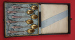 Danish Sterling by Various Makers Sterling Silver Demitasse Spoon set 6  4 1/4"