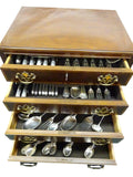 Rat Tail by W. Wilson Sterling Silver Flatware Set Service 94 pc England w/Chest