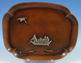 Applied Metals by Gorham Copper Tray w/ Silver Fisherman Copper Fish (#1104)
