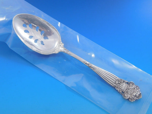 Georgian By Towle Sterling Silver Serving Spoon Pierced Custom Made 8 1/4"