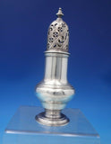 English Georgian Sterling Silver Muffineer Pierced with Flowers c.1750s (#6458)