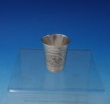 Russian .875 Silver Shot Glass Bright-Cut w/ Church 1 3/4" x 1 5/8" #84 (#5176)