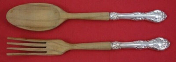 King Edward by Gorham Sterling Silver Salad Serving Set 2pc HH with Wood 10 1/4"