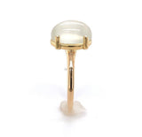 14k Yellow Gold 3.62 Carat Oval Cat's Eye Genuine Natural Moonstone Ring #J6463