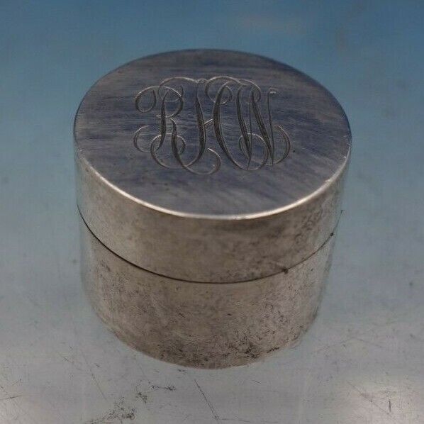 Leonore Doskow Sterling Silver Pill Box 1" x 3/4" Diameter Plain Small (#6649)