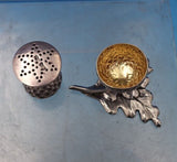 George Wish English Estate Sterling Silver Salt Dip and Pepper Set 2pc (#7379)