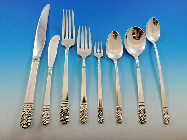 Mansion House by Heirloom Oneida Sterling Silver Flatware Set 8 Service 71 pcs