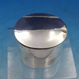 Sterling Silver Handmade Tea Caddy Oval with Hinged Lid and Rope Border (#6689)