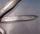 Medallion by Unknown Sterling Silver Pocket Knife w/Nut Pick Fruit Knife (#7237)