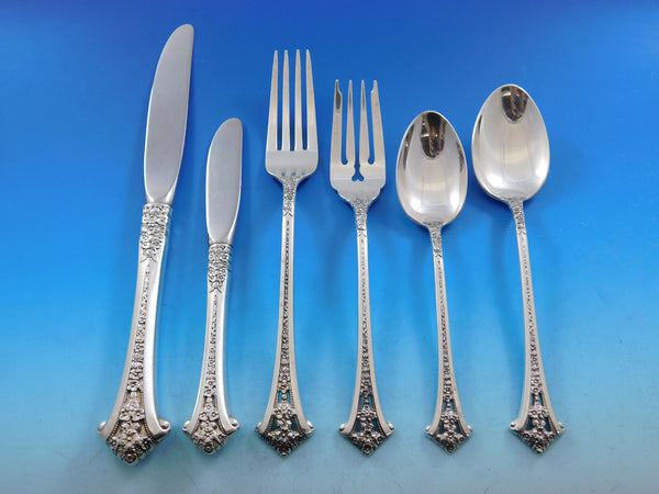 Classic Bouquet by Gorham Sterling Silver Flatware Set for 12 Service 77 pieces