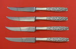 Contessina by Towle Sterling Silver Steak Knife Set 4pc HHWS Custom Made 8 1/2"