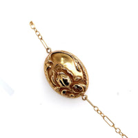 14k Yellow Gold Art Nouveau Style Iris Necklace (#J5540)