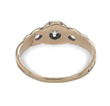Victorian 10k Yellow Gold Genuine Natural Diamond Belcher Ring Size 4 (#J7069)