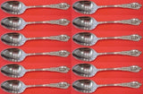 Rose Point by Wallace Sterling Silver Teaspoons 6" Set of 12