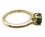 14k Yellow Gold 1.25ct Green Genuine Natural Tourmaline and Diamond Ring #J7534