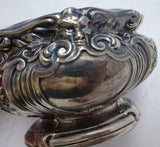 Gorham Sterling Silver Salt Dip Master Pair GW with Glass Liners #A1016 (#8635)