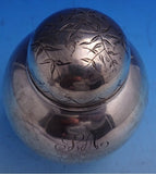 Sterling Silver Tea Caddy American Made Japanesque Bamboo 325 5.3 ozt 4.5" #5665