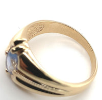10k Yellow Gold 1.19ct Genuine Natural Sapphire Men's Ring Size 8.75 (#J6745)