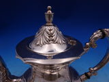 Chrysanthemum Japanese .950 Silver Tea Set 4pc with Silverplate Tray (#8818)