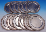Shell & Thread Tane Mexican Sterling Silver Luncheon Plates Set of 12 9" (#7695)