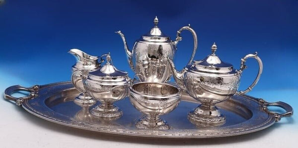 Candlelight by Towle Sterling Silver Tea Set 6pc #76380/#62382 (#8159) Fabulous!