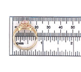 10k Tri-Color Gold Ring with 1.06 Carat Pink Genuine Natural Morganite (#J6465)