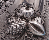 Chased Vine by Gorham Coin Silver Tea Set 4pc Gothic Style #140 w/Monogram #7642