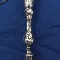 Sterling Tussie Mussie with Hand Engraved Leaves and Scrollwork (#J7462)