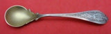 Florentine by Wendt Sterling Silver Salt Spoon Master Gold Washed Frosted 3 3/4"