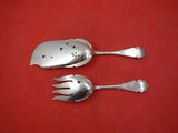Murillo by Wood & Hughes Sterling Silver Fish Serving Set Pcd Engraved Flowers