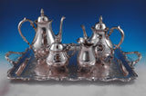 American Rose by International Silverplate Tea Set 5pc (#8832) Beautiful!
