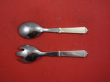 Pyramid by Georg Jensen Sterling Silver Salad Set HH w/ stainless 7 3/4"