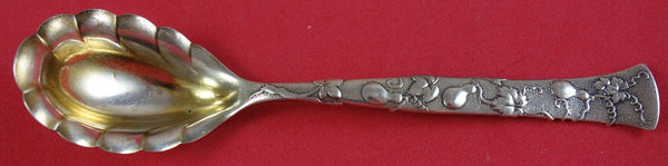 Vine By Tiffany and Co. Sterling Silver Sugar Spoon Goldwashed w/ Gourds 6"