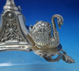 Silverplate Centerpiece with Swans and Mythical Animals c1880 7 1/4 #5444