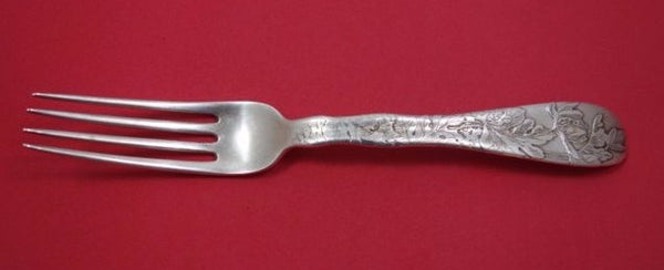 Lap Over Edge Acid Etched by Tiffany & Co. Sterling Silver Dinner Fork with Root