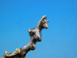European Sterling Silver Preserve Spoon Heavy Cast Figural Vermeil 8 1/8"