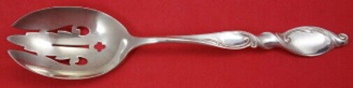 Silver Swirl by Wallace Sterling Silver Serving Spoon Pierced 8 3/8" Vintage