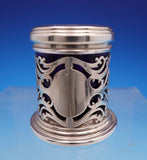 Broadway & Co English Sterling Silver Salt Pepper Shaker Set Cobalt Liners #9194