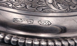 Italian Sterling Silver Goblet with beaded floral & engraved design (#8370)