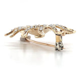 Starburst 10k Gold Pin Pendant w/Seed Pearls Diamonds and Foldable Bail (#J6695)