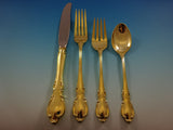 Legato Gold by Towle Sterling Silver Flatware Service 8 Set Vermeil 32 Pcs