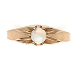 10k Yellow Gold Belcher Small Genuine Natural Opal Child's Ring Size 5.5 #J6618
