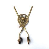 Victorian Brass Skirt Lifter with Winged Angel Cherub 6" (#J1345)