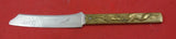 Kozuka by Gorham Sterling Silver Fish Knife BC brass handle w/ stork 8"