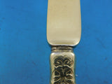 Lap Over Edge Acid Etched by Tiffany Sterling Dessert Knife Vermeil Floral