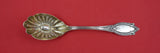 Diamond by John Polhamus/Shiebler Sterling Preserve Spoon BC GW w/ flower  7"