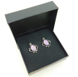 Georg Jensen Sterling 2019 Lilac Genuine Natural Quartz Earrings Jewelry #J4347